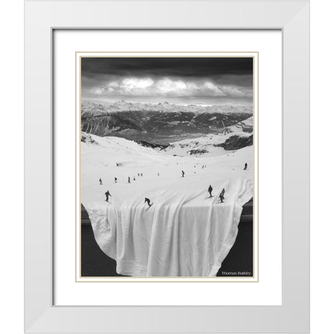 Oh Sheet! White Modern Wood Framed Art Print with Double Matting by Barbey, Thomas