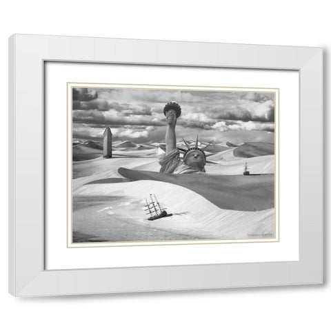 Poor Navigation White Modern Wood Framed Art Print with Double Matting by Barbey, Thomas