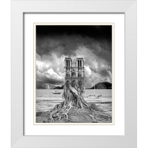Stumped White Modern Wood Framed Art Print with Double Matting by Barbey, Thomas