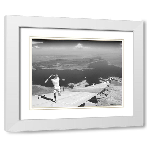 Sun Stroke White Modern Wood Framed Art Print with Double Matting by Barbey, Thomas