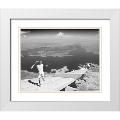 Sun Stroke White Modern Wood Framed Art Print with Double Matting by Barbey, Thomas