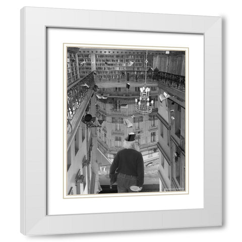 The Mind Reader White Modern Wood Framed Art Print with Double Matting by Barbey, Thomas