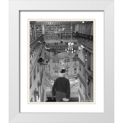 The Mind Reader White Modern Wood Framed Art Print with Double Matting by Barbey, Thomas