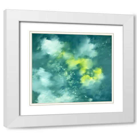 Dream Flower White Modern Wood Framed Art Print with Double Matting by Leung, Thomas