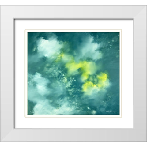 Dream Flower White Modern Wood Framed Art Print with Double Matting by Leung, Thomas