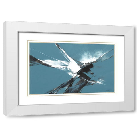 Explorations II White Modern Wood Framed Art Print with Double Matting by Leung, Thomas