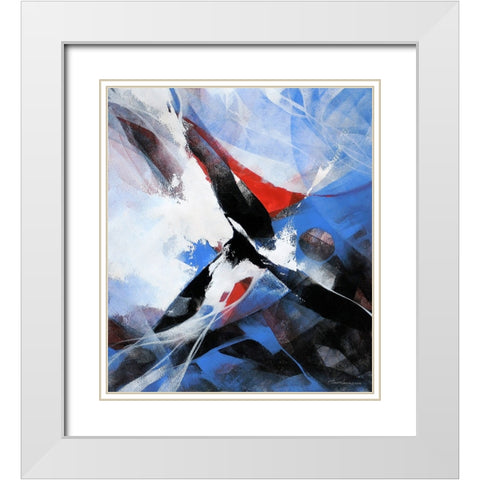 Action 1 White Modern Wood Framed Art Print with Double Matting by Leung, Thomas
