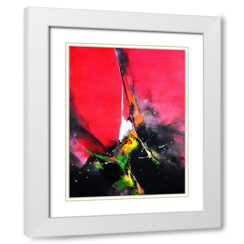 Action White Modern Wood Framed Art Print with Double Matting by Leung, Thomas