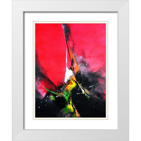 Action White Modern Wood Framed Art Print with Double Matting by Leung, Thomas
