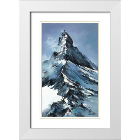 Apex White Modern Wood Framed Art Print with Double Matting by Leung, Thomas