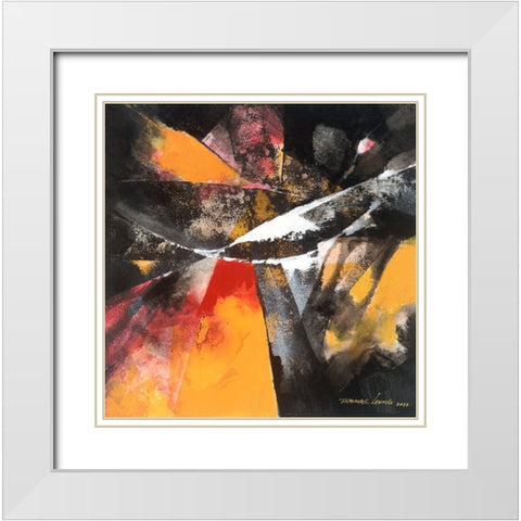 Amazing 1 White Modern Wood Framed Art Print with Double Matting by Leung, Thomas