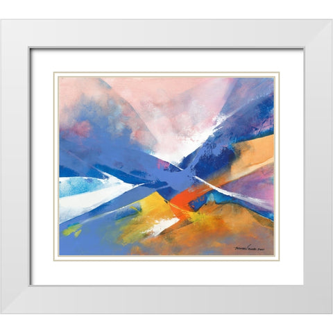 Temptation White Modern Wood Framed Art Print with Double Matting by Leung, Thomas