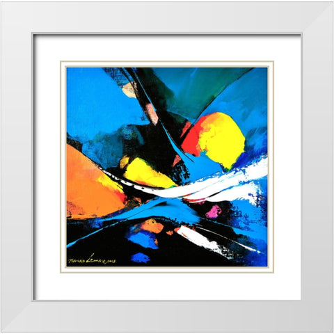 Fly Higher White Modern Wood Framed Art Print with Double Matting by Leung, Thomas