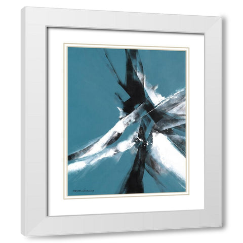 Power White Modern Wood Framed Art Print with Double Matting by Leung, Thomas