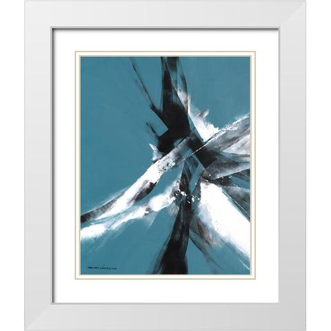 Power White Modern Wood Framed Art Print with Double Matting by Leung, Thomas