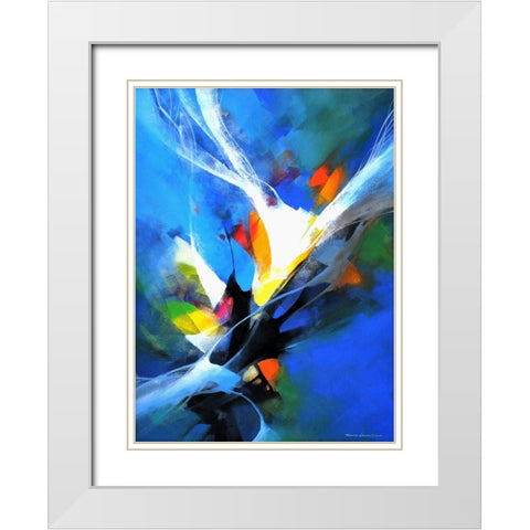 Surprise White Modern Wood Framed Art Print with Double Matting by Leung, Thomas