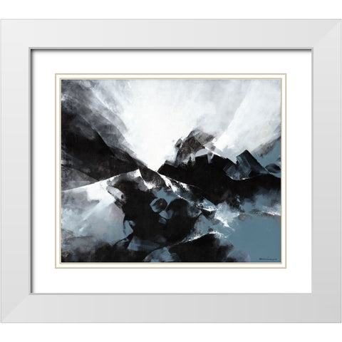 Universe White Modern Wood Framed Art Print with Double Matting by Leung, Thomas