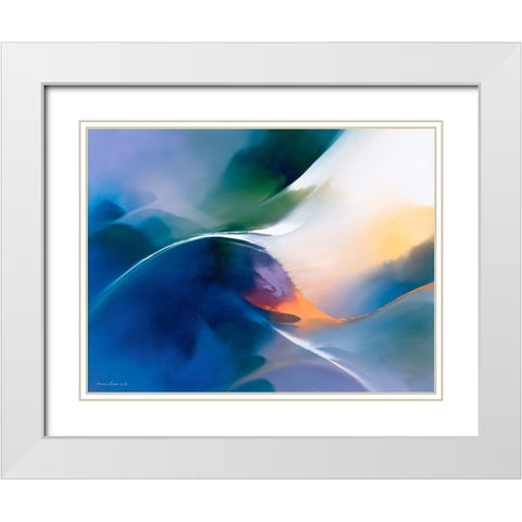 Zenith White Modern Wood Framed Art Print with Double Matting by Leung, Thomas