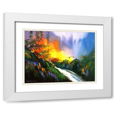 Meadow Brook White Modern Wood Framed Art Print with Double Matting by Leung, Thomas