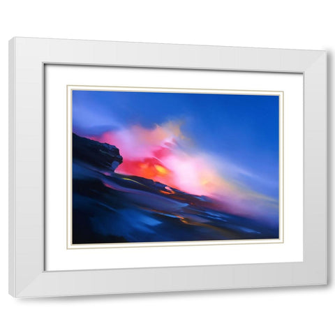 Dawn of Pele White Modern Wood Framed Art Print with Double Matting by Leung, Thomas