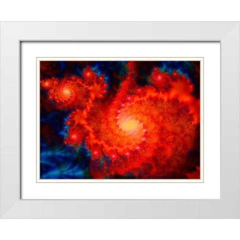 Cosmos White Modern Wood Framed Art Print with Double Matting by Lavoie, Tina