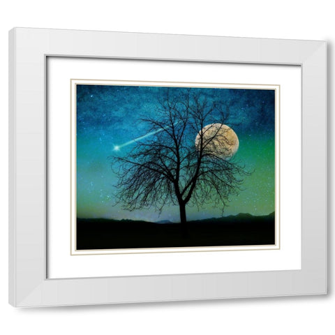 Opalescent Sky White Modern Wood Framed Art Print with Double Matting by Lavoie, Tina