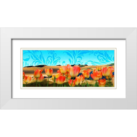 Painted Sky Panorama White Modern Wood Framed Art Print with Double Matting by Lavoie, Tina