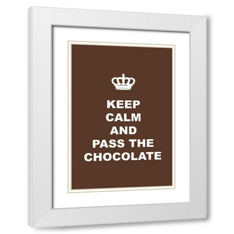 Pass The Chocolate White Modern Wood Framed Art Print with Double Matting by Lavoie, Tina