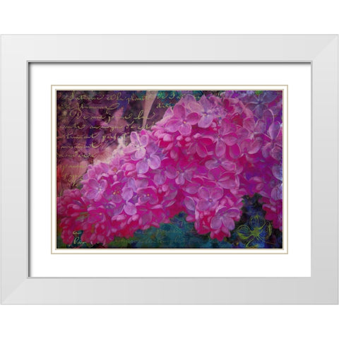Vintage Lilacs White Modern Wood Framed Art Print with Double Matting by Lavoie, Tina