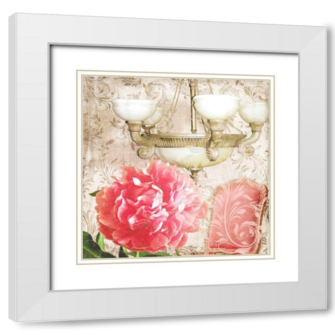 Bella Camelia White Modern Wood Framed Art Print with Double Matting by Lavoie, Tina