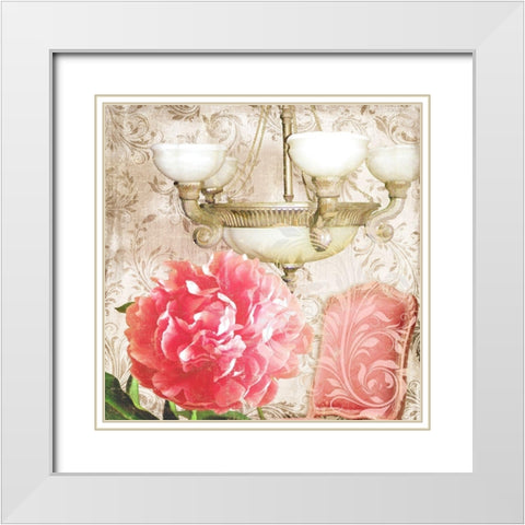 Bella Camelia White Modern Wood Framed Art Print with Double Matting by Lavoie, Tina