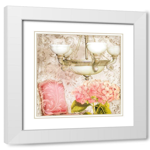 Bella Ortensia White Modern Wood Framed Art Print with Double Matting by Lavoie, Tina
