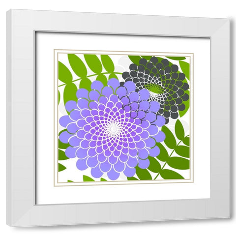 Rain Forest Pattern IV White Modern Wood Framed Art Print with Double Matting by Lavoie, Tina