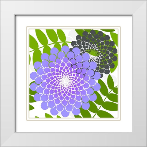 Rain Forest Pattern IV White Modern Wood Framed Art Print with Double Matting by Lavoie, Tina