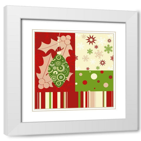 Beautiful Christmas I White Modern Wood Framed Art Print with Double Matting by Lavoie, Tina