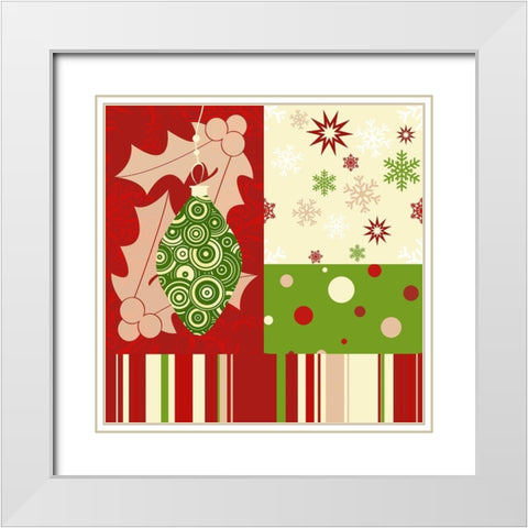 Beautiful Christmas I White Modern Wood Framed Art Print with Double Matting by Lavoie, Tina