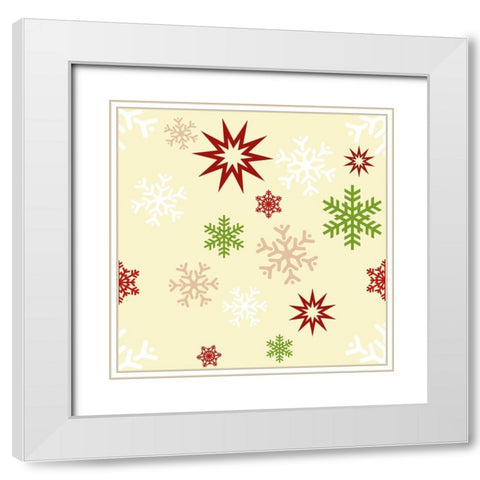 Beautiful Christmas IX White Modern Wood Framed Art Print with Double Matting by Lavoie, Tina