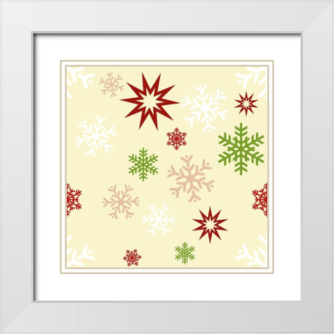 Beautiful Christmas IX White Modern Wood Framed Art Print with Double Matting by Lavoie, Tina