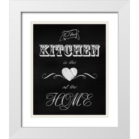 The Kitchen Is The Heart White Modern Wood Framed Art Print with Double Matting by Lavoie, Tina