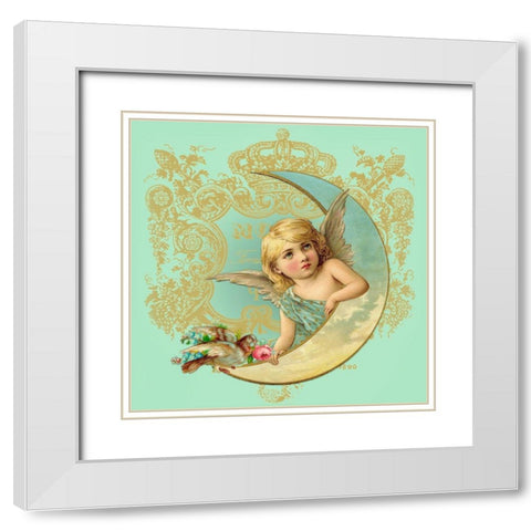 Luna Angel White Modern Wood Framed Art Print with Double Matting by Lavoie, Tina