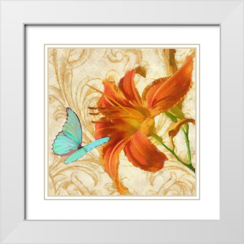 Satsuma Day Lily I White Modern Wood Framed Art Print with Double Matting by Lavoie, Tina