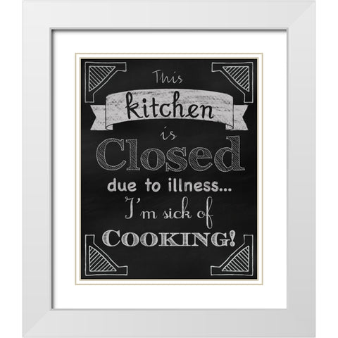 Sick Of Cooking White Modern Wood Framed Art Print with Double Matting by Lavoie, Tina