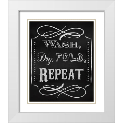 Wash Dry White Modern Wood Framed Art Print with Double Matting by Lavoie, Tina