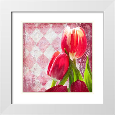 Harlequin White Modern Wood Framed Art Print with Double Matting by Lavoie, Tina