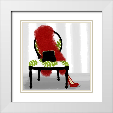 A Womanâ€™s Night Out I White Modern Wood Framed Art Print with Double Matting by Lavoie, Tina