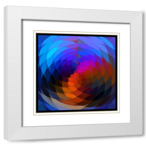 Post Modern White Modern Wood Framed Art Print with Double Matting by Lavoie, Tina