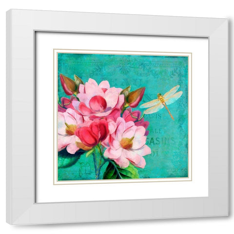 Verdigris White Modern Wood Framed Art Print with Double Matting by Lavoie, Tina
