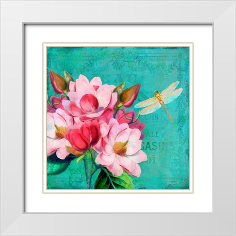 Verdigris White Modern Wood Framed Art Print with Double Matting by Lavoie, Tina