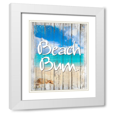 Beach Bum White Modern Wood Framed Art Print with Double Matting by Lavoie, Tina