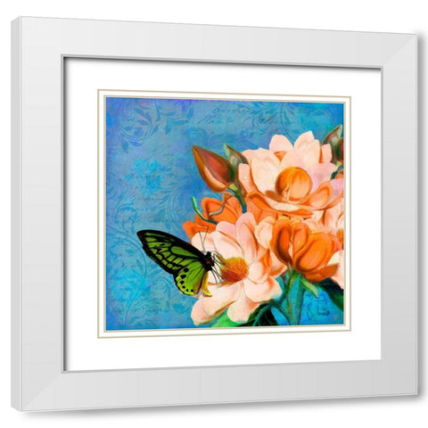 Periwinkle White Modern Wood Framed Art Print with Double Matting by Lavoie, Tina
